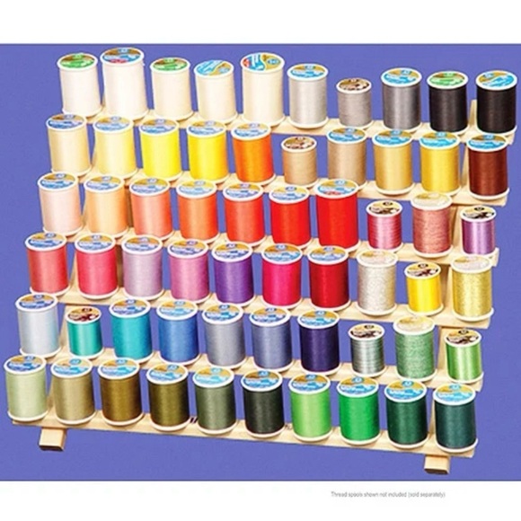 June Tailor Mini-Mega Wooden Thread Rack, [60 Spool Capacity] NWOT - Picture 2 of 2